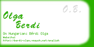 olga berdi business card